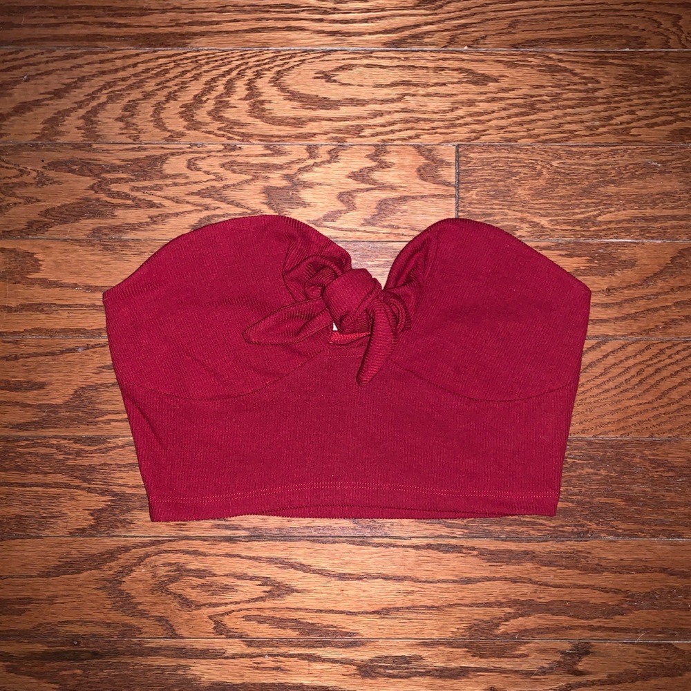 Burgundy Crop Top